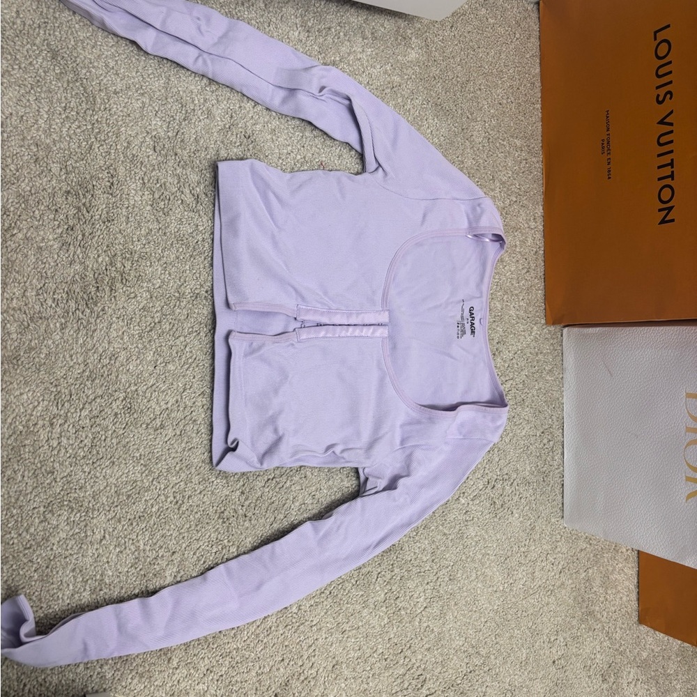 Garage Lavender Ribbed Top